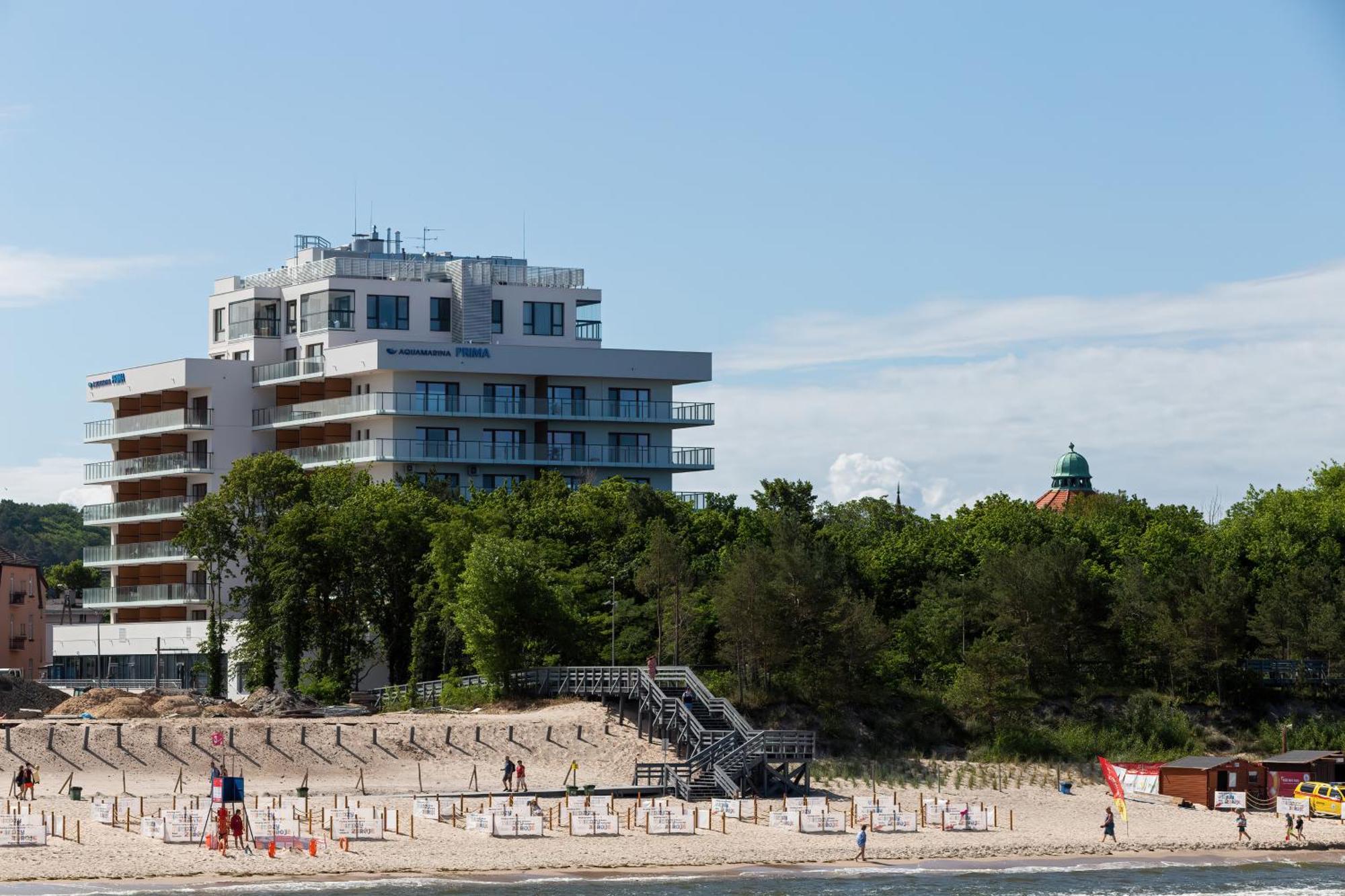 Aquamarina Prima Deluxe Studios With Sea View By Noclegi Renters 米兹多洛杰 外观 照片